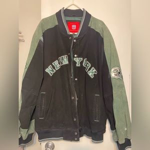 Official NFL Jets leather coat.